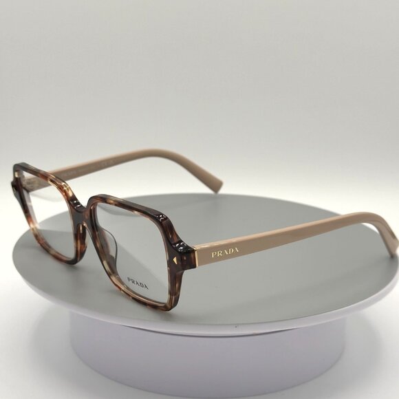 Prada Eyeglasses Frames PR A02V Havana Caramel Square 51-17-145 - Picture 1 of 10